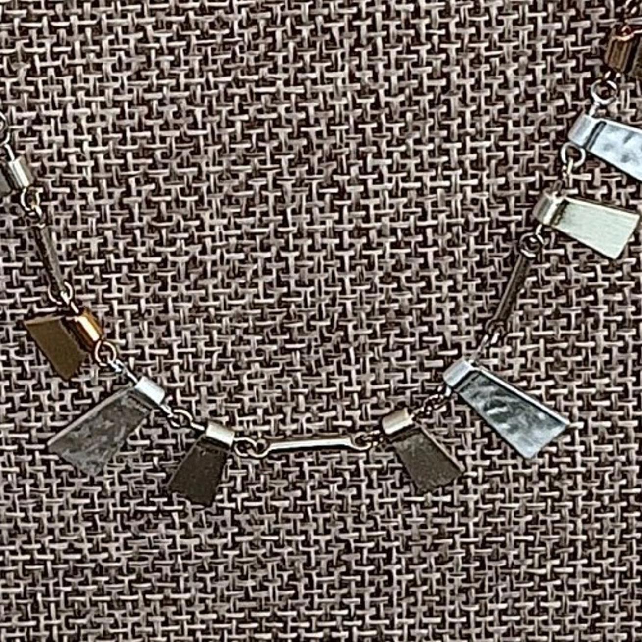 Kendra Scott Lynne Strand Necklace Hammered Mixed Metals Adjustable Length 42$